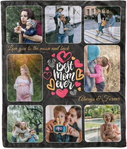 Vista 14 de Manta de collage de fotos personalizada, manta de boda. Manta de forro polar suave y acogedora, manta de fotos personalizada. Regalo para boda