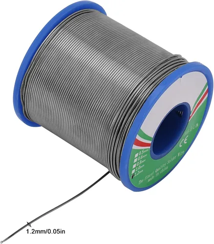 Vista 2 de Rollo de alambre de soldadura de núcleo de colofonia 60/40 de 0.047 in de diámetro para soldador electrónico con carrete de soldadura de núcleo