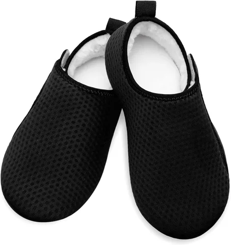 Vista 6 de L-RUN - Pantuflas de casa para mujeres y hombres, para interiores y exteriores, zapatos para el hogar, pantuflas cálidas y antideslizantes