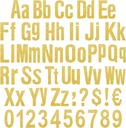Vista 13 de Tenare Juego de 134 letras coloridas del alfabeto de 5 pulgadas, letras del alfabeto, números y recortes de puntuación para tablón de anuncios, Negro