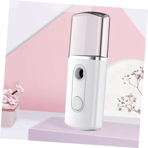Vista 2 de Beavorty 2 unids compacto mano máquina de pulverización facial nanómetro spray agua reabastecedor humidificador facial blanco para mujeres niñas