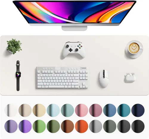 Vista 227 de Aothia - Protector de escritorio de cuero sintético grande, base antideslizante para mouse y superficie para escribir, impermeable, fácil de Agua