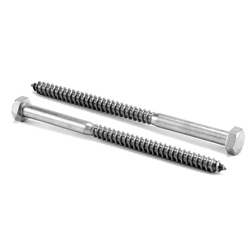 Vista 10 de Tornillos de cabeza hexagonal de 1/2" x 2" con rosca parcial, 10 piezas de acero inoxidable 304 18-8, tornillos hexagonales para madera de SG TZH