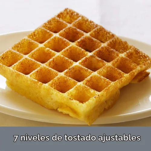 Vista 3 de Waflera belga All-Clad 99011GT de acero inoxidable con 7 ajustes de tostado, NOtamaño, Plateado
