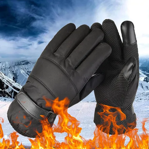 Vista 5 de Guantes de esquí para hombres y mujeres, guantes de invierno cálidos y acogedores para esquí, snowboard, pala y deportes al aire libre