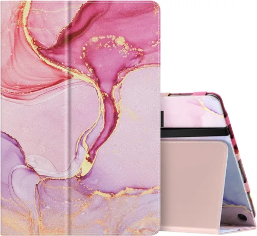 Vista 30 de MoKo - Funda para tablet Kindle Fire HD 10 y 10 Plus (11.ª generación, versión 2021), diseño delgado y plegable con función de encendido y apagado