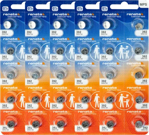 Vista 9 de Renata 392 SR41W Baterías – 1.55 V Óxido de Plata 392 Batería de reloj (10 unidades)