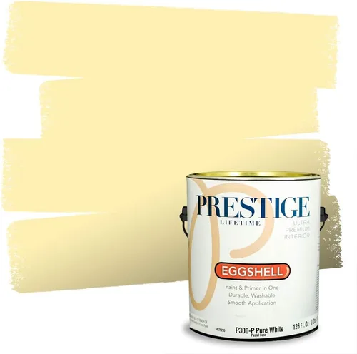 Vista 137 de PRESTIGE Pinturas de pintura exterior e imprimación en uno, 1 galón, plano, combinación comparable de Benjamin Moore* Pila de heno