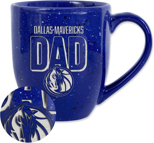 Vista 75 de Rico Industries NBA 16 oz Team Color Laser Engraved Speckled Ceramic Coffee Mug 3-Color del
