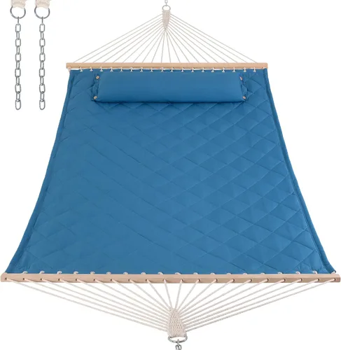 Vista 21 de ANOW Hamaca doble con combo de soporte de acero resistente de 12 pies