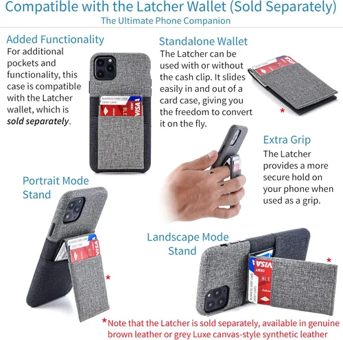 Vista 6 de Dockem Funda tipo cartera para iPhone 11 Pro: placa de metal integrada para montaje magnético y 2 ranuras para tarjetas de crédito