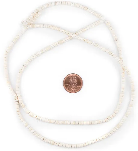 Vista 2 de The Bead Chest Cuentas de coco natural blanco (0.157 in)