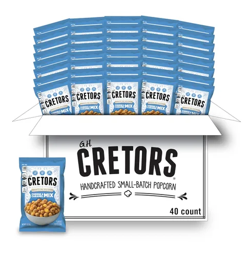 Vista 10 de G.H. Cretors Palomitas de maíz con caramelo gourmet - Queso irresistible y rico sabor a caramelo en prácticas bolsas individuales, 7.5 onzas