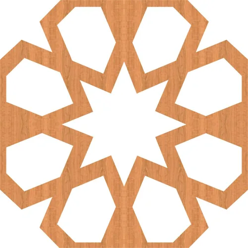 Vista 4 de Jackson Decorative Fretwork Wood Wall Panels, Large, 23 3/8" W x 23 3/8" H x 1/4" T, Cherry