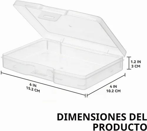 Vista 2 de novelinks 6 cajas de almacenamiento de fotos de plástico de 4 x 6 pulgadas Transparente