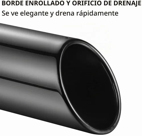 Vista 3 de A-KARCK Puntas de escape negras cromadas de 2.25" de entrada, punta de silenciador con revestimiento que nunca se desvanece ni se descascarilla
