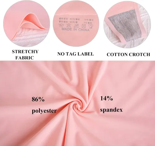 Vista 4 de Bolivelan High Waist Thongs Seamless Stretch Comfortable Cool Panties