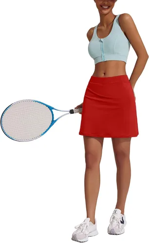 Vista 5 de Ekouaer - Falda pantalón deportiva y ligera para mujer, para correr, tenis, golf, entrenamiento y deportes