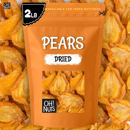 Vista 8 de Oh! Nuts Dry Pears California – Peras en rodajas – 2 libras – Peras deshidratadas – Peras secas sin azúcar añadido – Empaquetado en bolsa con cierre