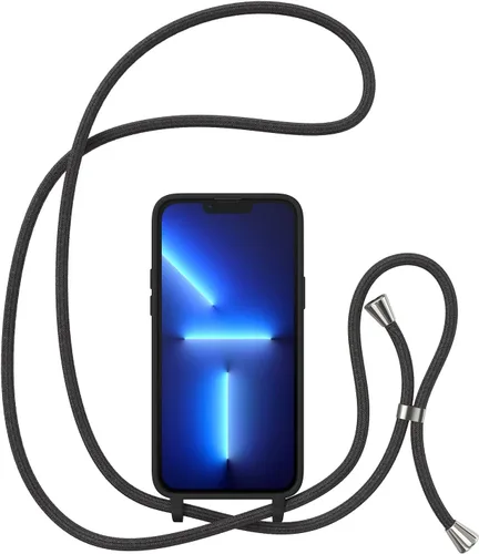 Vista 5 de ZTOFERA Funda cruzada para iPhone 14 Pro con correa de cordón, cuerda ajustable, funda suave de silicona líquida para iPhone 14 Pro de 6.1 pulgadas