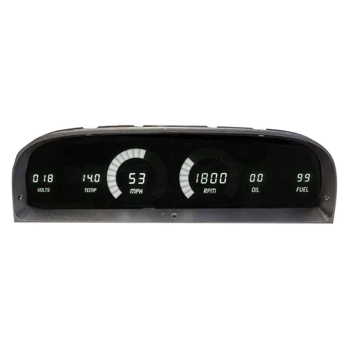 Vista 5 de Panel de repuesto digital LED compatible con Chevrolet Truck 1960-1963 Clúster de instrumentos de ajuste personalizado con medidores digitales Azul