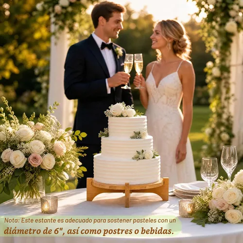 Vista 6 de Pumtus Paquete de 2 soportes pequeños para plantas, soporte de madera para macetas de interior, soporte desmontable de bambú para macetas