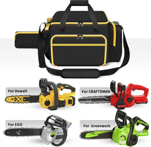 Vista 2 de SAIKA Funda para motosierra compatible con DEWALT 20V, para EGO, para Greenworks para CRAFTSMAN de 10/12 pulgadas, motosierra inalámbrica con bolsa
