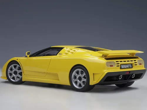 Vista 6 de Bugatti EB110 SS Super Sport Giallo Bugatti Amarillo con Ruedas Plateadas 1/18 Modelo Coche por Autoart 70918