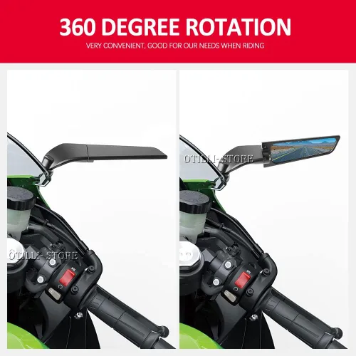 Vista 8 de Espejos retrovisores universales para motocicleta, espejos laterales giratorios para manillar, para Trident 660/Z650/Z900/Z H2 1000/X-ADV