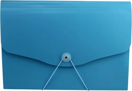 Vista 3 de Juego de 4 carpetas de archivos expansibles de 7 bolsillos, tamaño carta de acordeón, mantiene tus papeles y documentos organizados, suministros