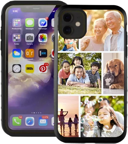 Vista 2 de Guard Dog Funda compatible con iPhone 11, grado militar, protección resistente de dos piezas, personalizada, fotos, seis marcos