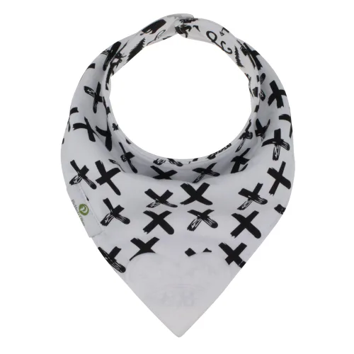 Vista 8 de Pickle & Olive Baberos reversibles para dentición para bebés, mordedor en forma de corazón, monocromático, juego de 2
