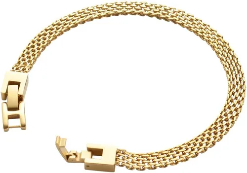 Vista 3 de Geoffrey Beene Pulsera de eslabones de malla italiana de acero inoxidable de 0.236 in de 8.5 pulgadas