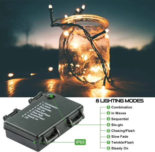 Vista 4 de Luces de cadena LED con función de temporizador