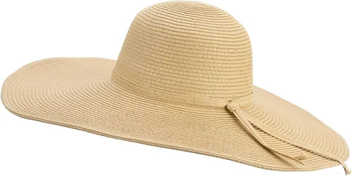 Vista 2 de Jeanne Simmons Sombrero de ala de alambre extra ancha UPF 50+ para mujer de 6 pulgadas Canela