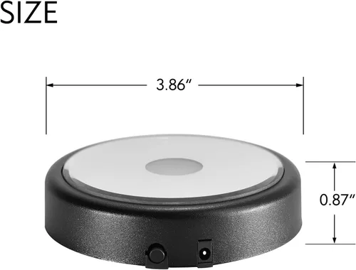 Vista 2 de IFOLAINA Base de luz LED, soporte de exhibición redondo multicolor para arte de cristal, base iluminada para vidrio 3D, base de pantalla LED