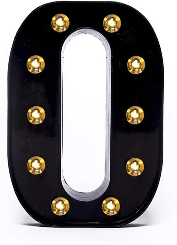 Vista 31 de Foaky Letrero de luces LED negras con número de marquesina, luces de números de marquesina iluminadas para luz nocturna, boda, fiesta de cumpleaños