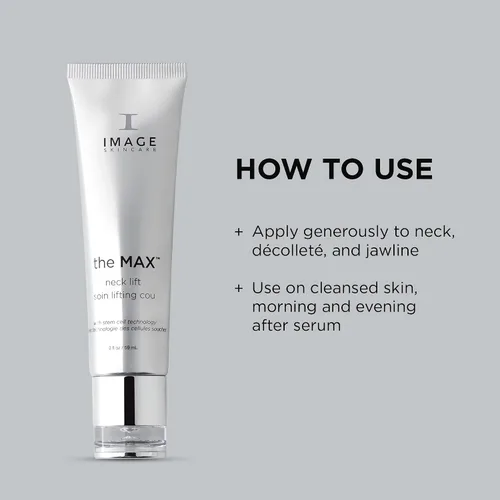 Vista 6 de IMAGE Skincare, The MAX Neck Lift, crema reafirmante para mejorar la apariencia de la piel flácida, mejorar la apariencia de líneas finas, 2.0 fl oz