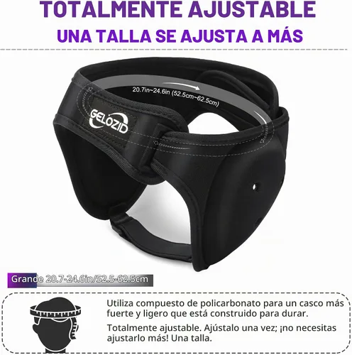 Vista 2 de Gelozid Casco ajustable de lucha libre para BJJ, MMA Grappling y entrenamiento, protector de oídos y casco de protección de coliflor
