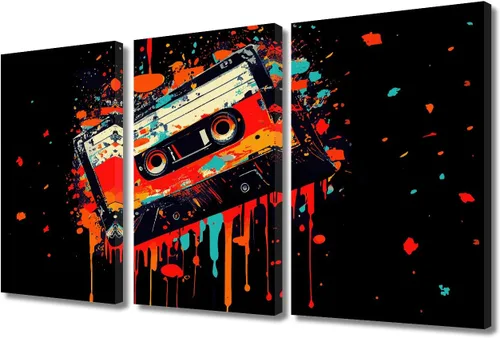 Vista 50 de Lienzo decorativo para pared, diseño de DJ Music Mixes the Track HD impreso en pinturas, 2 piezas, imágenes abstractas para sala de estar, obra