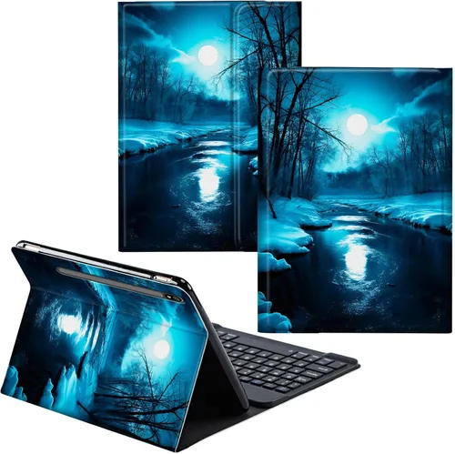 Vista 93 de Para Samsung Galaxy Tab S6 Lite Funda 2022/2020 Teclado Inalámbrico Desmontable Y Cubierta De Soporte De Cuero PU Funda Protectora Para Samsung