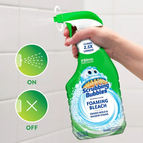 Vista 2 de Scrubbing Bubbles Espray limpiador de baño y ducha, ayuda a eliminar el moho y el moho, 32 onzas (paquete de 8)