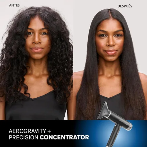 Vista 12 de Bio Ionic AeroGravity - Secador de pelo Featherlight, mango plegable, reduce el encrespamiento y la estática, compacto, ultra ligero, doble voltaje