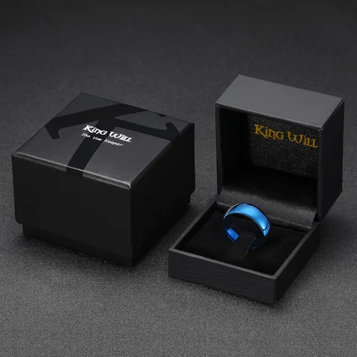 Vista 98 de King Will Alianza de boda de carburo de tungsteno para hombres y mujeres, anillos de promesa para parejas abovedados de alto pulido