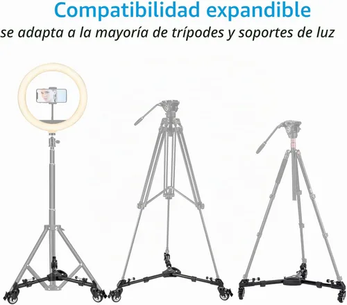 Vista 2 de Cayer TD03 Trípode Dolly, ruedas resistentes de 3" con estuche