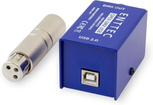 Vista 2 de Enttec Open DMX USB 70303 - Controlador de interfaz de iluminación (código abierto/hardware) Bundle SIRS-E Adaptador XLR de 5 pines a 3 pines