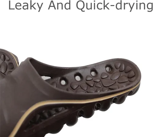 Vista 4 de Zapatos relajantes para masaje de pies, sandalias y pantuflas de masaje de golpes, pantuflas de baño antideslizantes, color negro, 45, masajeador