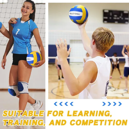 Vista 6 de Jerify Pelota de voleibol de tamaño 5 oficial para interiores y exteriores, pelota de entrenamiento suave para principiantes, adolescentes, adultos