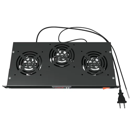 Vista 8 de Ventilador de montaje en rack - 3 ventiladores 1U 19" con temperatura ajustable y pantalla digital