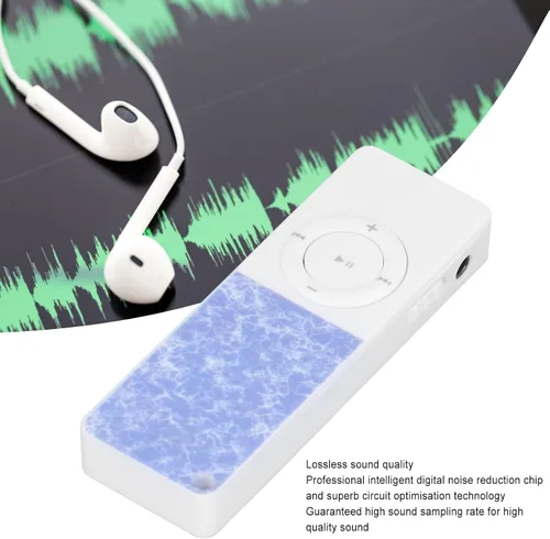 Vista 5 de PUSOKEI Mini reproductor MP3 delgado para niños, reproductor de alta fidelidad sin pérdidas, tarjeta de expansión de 64 GB reproductor MP3